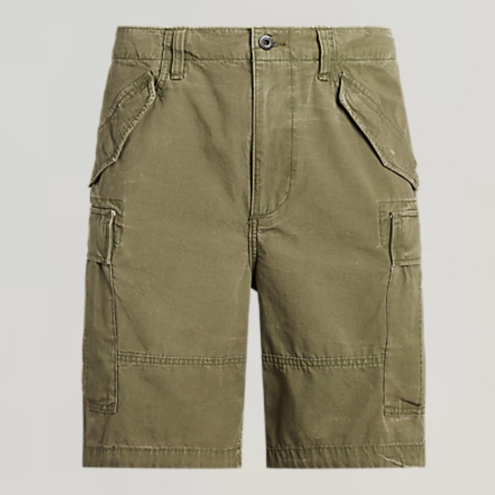 Polo Ralph Lauren Surplus Div Cargo Shorts Mens 34 Olive Green Utility Chino - Picture 10 of 10